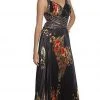 Formal Gowns Eureka Fashion - 2117 V-neck Print Charmeuse A-line Dress 1 Formal Gowns Eureka Fashion - 2117 V-neck Print Charmeuse A-line Dress