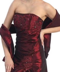 Formal Gowns Eureka Fashion - 2224 Embroidered Floral Accented Trumpet Gown