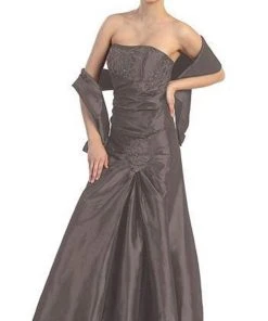 Formal Gowns Eureka Fashion - 2224 Embroidered Floral Accented Trumpet Gown