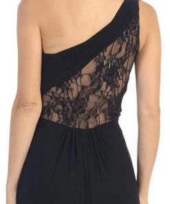 Eureka Fashion - 2370 Lace Asymmetric Long Sheath Dress 11 Eureka Fashion - 2370 Lace Asymmetric Long Sheath Dress