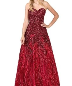 Formal Gowns Eureka Fashion - 7007 Sequin Embellished Sweetheart A-Line Gown