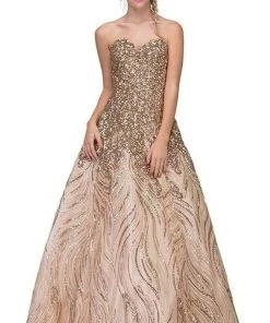 Formal Gowns Eureka Fashion - 7007 Sequin Embellished Sweetheart A-Line Gown