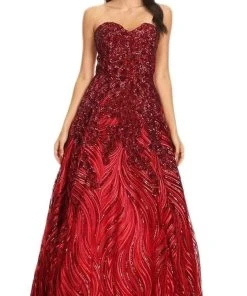 Formal Gowns Eureka Fashion - 7007 Sequin Embellished Sweetheart A-Line Gown