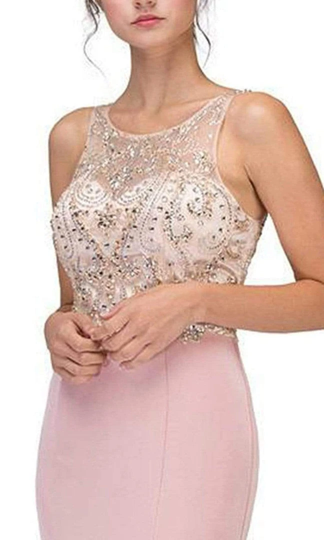 Eureka Fashion - 7022 Beaded Illusion Scoop Mermaid Dress Formal Gowns 5 Eureka Fashion - 7022 Beaded Illusion Scoop Mermaid Dress Formal Gowns