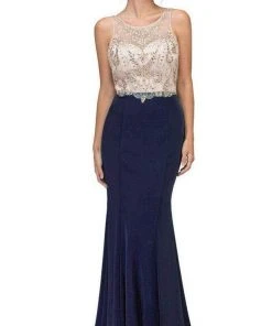 Eureka Fashion - 7022 Beaded Illusion Scoop Mermaid Dress Formal Gowns 12 Eureka Fashion - 7022 Beaded Illusion Scoop Mermaid Dress Formal Gowns