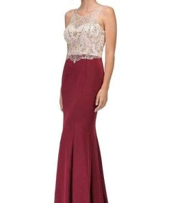 Eureka Fashion - 7022 Beaded Illusion Scoop Mermaid Dress Formal Gowns 13 Eureka Fashion - 7022 Beaded Illusion Scoop Mermaid Dress Formal Gowns