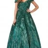 Eureka Fashion - 8007 Sequin Embellished Off-Shoulder Ballgown