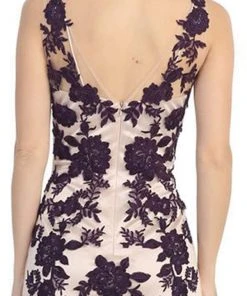 Eureka Fashion - Illusion Bateau Floral Embroidered Trumpet Dress 11 Eureka Fashion - Illusion Bateau Floral Embroidered Trumpet Dress