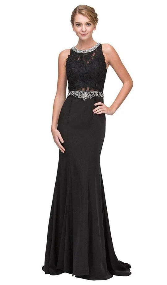 Eureka Fashion - Jewel Lace Formal Dress 6300 - 1 Pc Black In Size M Available 3 Eureka Fashion - Jewel Lace Formal Dress 6300 - 1 Pc Black In Size M Available