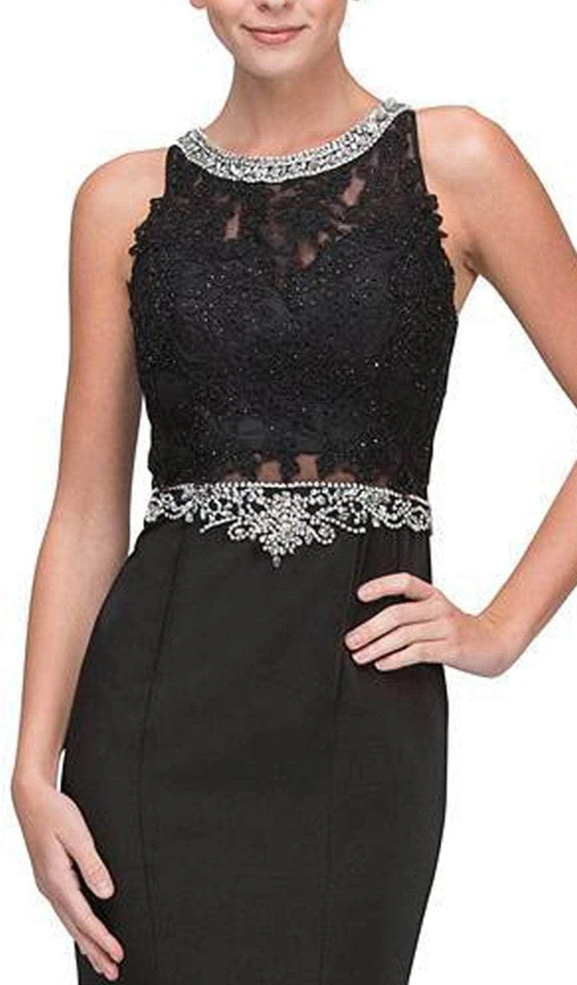 Eureka Fashion - Jewel Lace Formal Dress 6300 - 1 Pc Black In Size M Available 5 Eureka Fashion - Jewel Lace Formal Dress 6300 - 1 Pc Black In Size M Available