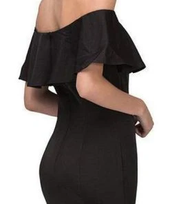 Formal Gowns Eureka Fashion - Ruffle Paneled Off Shoulder Mermaid Gown 7113