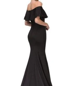 Formal Gowns Eureka Fashion - Ruffle Paneled Off Shoulder Mermaid Gown 7113