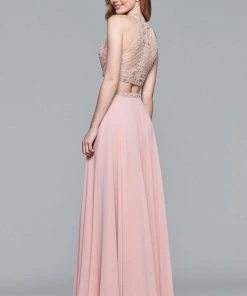 Faviana - 10059 Two-Piece Halter Illusion Panel Gown Formal Gowns 5 Faviana - 10059 Two-Piece Halter Illusion Panel Gown Formal Gowns