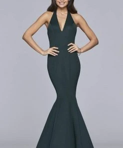 Faviana - 10105 Luxe Jersey V Neck Mermaid Dress 14 Faviana - 10105 Luxe Jersey V Neck Mermaid Dress