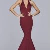 Faviana - 10105 Luxe Jersey V Neck Mermaid Dress