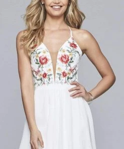 Cocktail Dresses Faviana - 10150 Floral Embroidered Sheer Plunging Neck Cocktail Dress 11 Cocktail Dresses Faviana - 10150 Floral Embroidered Sheer Plunging Neck Cocktail Dress