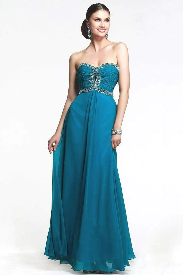 Faviana - 7366 Crystal-Crusted Keyhole Chiffon Gown 9 Faviana - 7366 Crystal-Crusted Keyhole Chiffon Gown