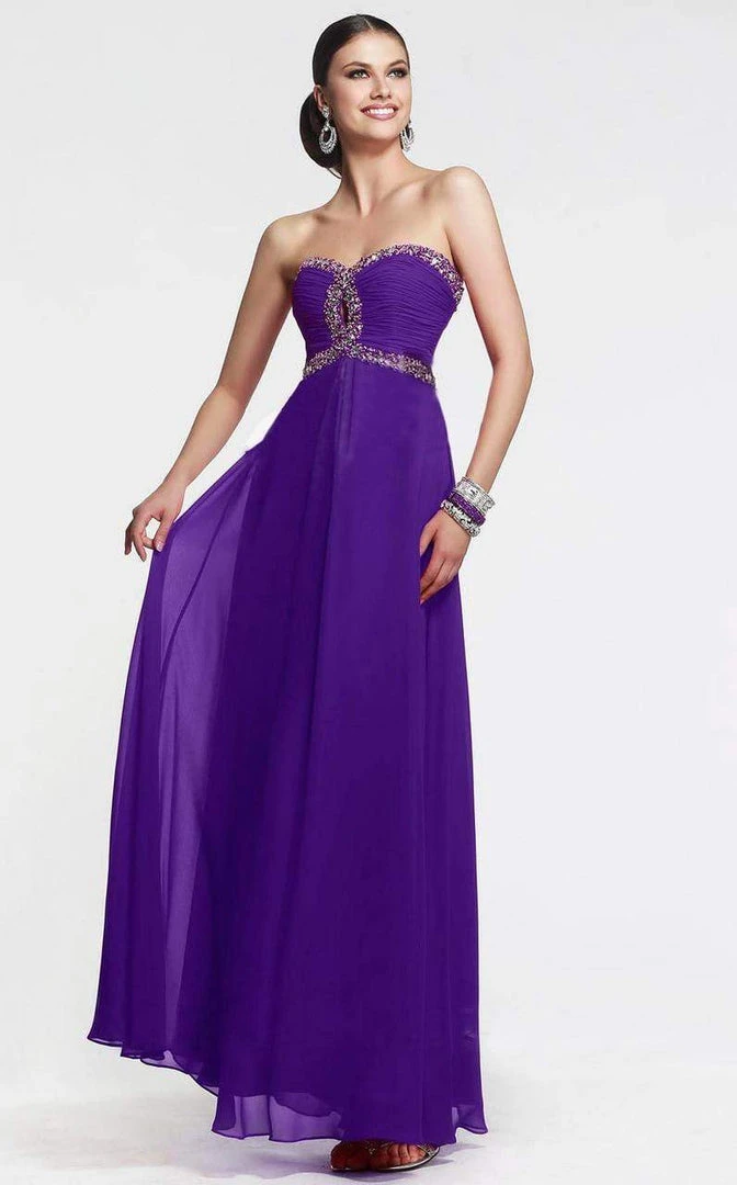 Faviana - 7366 Crystal-Crusted Keyhole Chiffon Gown 11 Faviana - 7366 Crystal-Crusted Keyhole Chiffon Gown