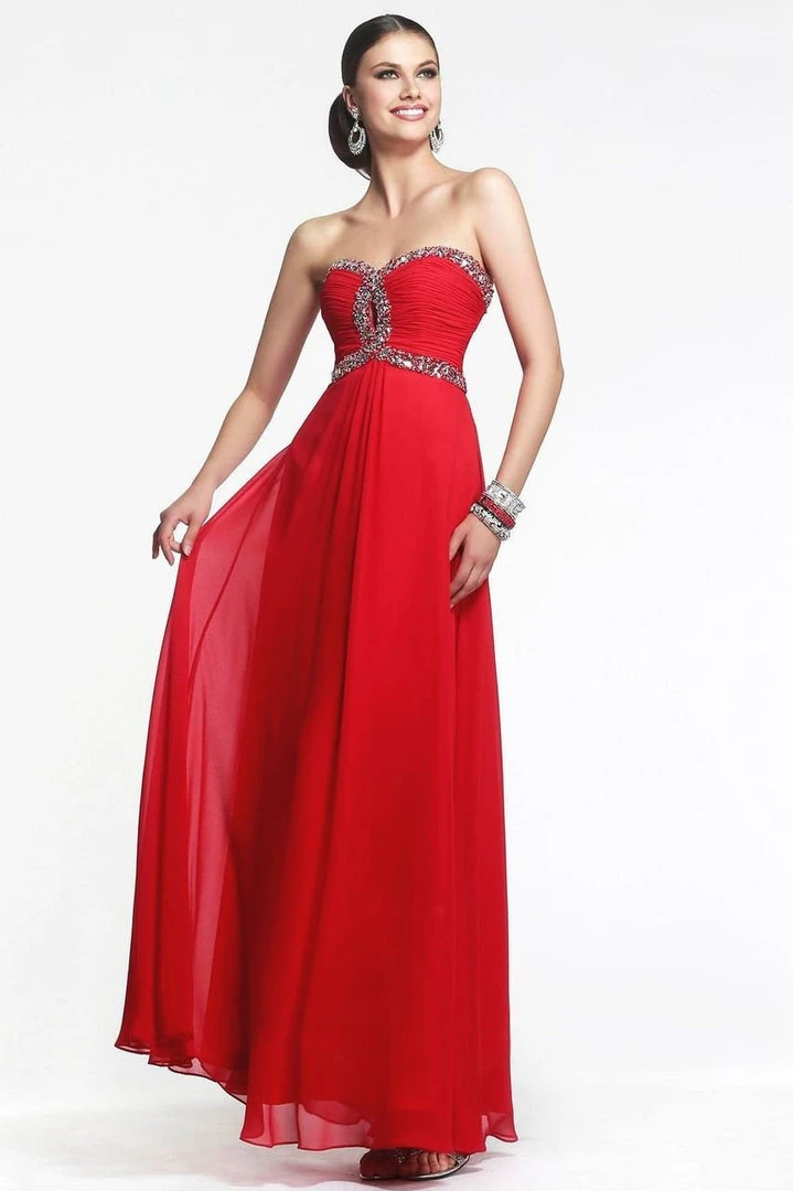 Faviana - 7366 Crystal-Crusted Keyhole Chiffon Gown 13 Faviana - 7366 Crystal-Crusted Keyhole Chiffon Gown