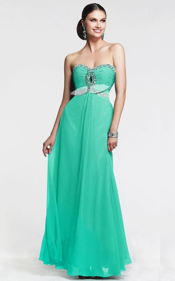 Faviana - 7366 Crystal-Crusted Keyhole Chiffon Gown 10 Faviana - 7366 Crystal-Crusted Keyhole Chiffon Gown