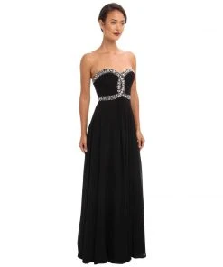 Faviana - 7366 Crystal-Crusted Keyhole Chiffon Gown 15 Faviana - 7366 Crystal-Crusted Keyhole Chiffon Gown