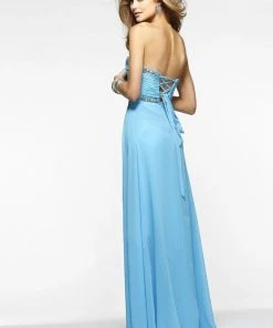 Faviana - 7366 Crystal-Crusted Keyhole Chiffon Gown 18 Faviana - 7366 Crystal-Crusted Keyhole Chiffon Gown