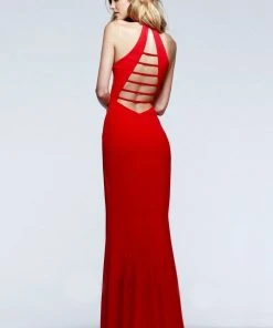 Formal Gowns Faviana - 7540 V-Neck Long Evening Dress With Cut-Out Back 10 Formal Gowns Faviana - 7540 V-Neck Long Evening Dress With Cut-Out Back