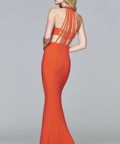 Faviana - 7728 Jersey Jewel Neck Evening Dress With Side Cut-Outs Formal Gowns 11 Faviana - 7728 Jersey Jewel Neck Evening Dress With Side Cut-Outs Formal Gowns