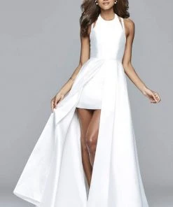 Formal Gowns Faviana - 7752 High Low Frosted Satin Evening Dress 15 Formal Gowns Faviana - 7752 High Low Frosted Satin Evening Dress