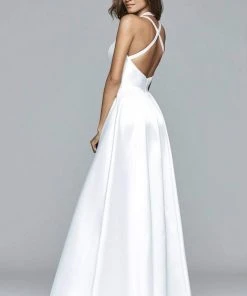 Formal Gowns Faviana - 7752 High Low Frosted Satin Evening Dress 17 Formal Gowns Faviana - 7752 High Low Frosted Satin Evening Dress