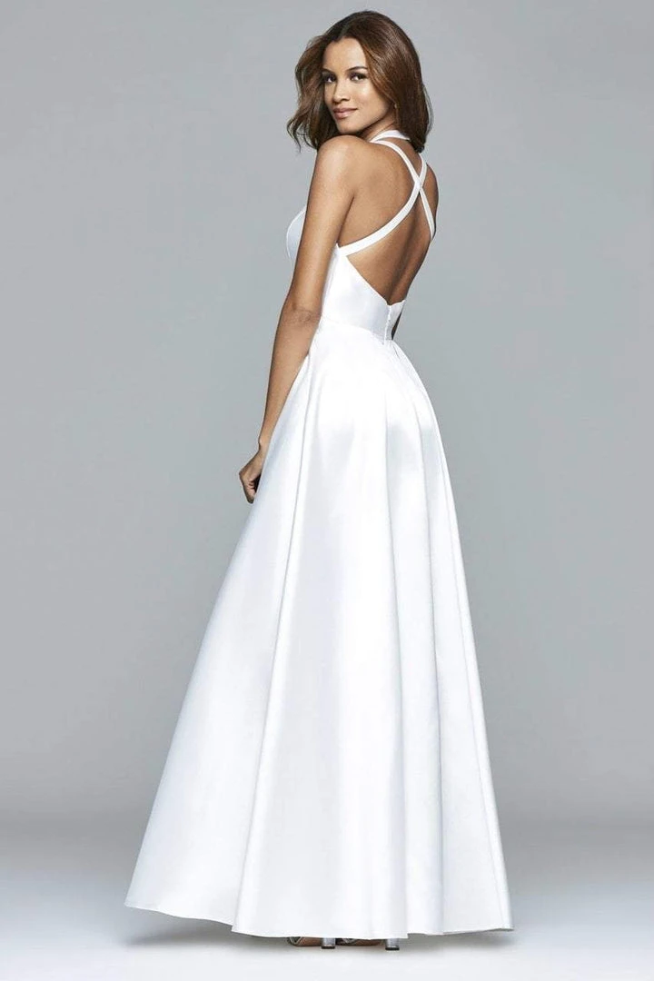 Formal Gowns Faviana - 7752 High Low Frosted Satin Evening Dress 10 Formal Gowns Faviana - 7752 High Low Frosted Satin Evening Dress