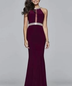 Formal Gowns Faviana - 7910 Long Halter Jersey Dress With Beaded Waistband And Neckline 13 Formal Gowns Faviana - 7910 Long Halter Jersey Dress With Beaded Waistband And Neckline