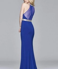 Formal Gowns Faviana - 7910 Long Halter Jersey Dress With Beaded Waistband And Neckline 10 Formal Gowns Faviana - 7910 Long Halter Jersey Dress With Beaded Waistband And Neckline