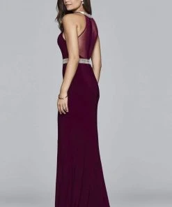 Formal Gowns Faviana - 7910 Long Halter Jersey Dress With Beaded Waistband And Neckline 12 Formal Gowns Faviana - 7910 Long Halter Jersey Dress With Beaded Waistband And Neckline