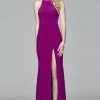 Faviana - 7976 Halter Neck Jersey Trumpet Dress - 1 Pc Wine In Size 4 Available Formal Gowns 1 Faviana - 7976 Halter Neck Jersey Trumpet Dress - 1 Pc Wine In Size 4 Available Formal Gowns