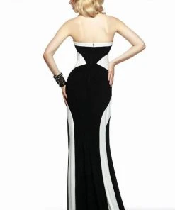 Formal Gowns Faviana - Chic Block Colored Strapless Jersey Gown 7572