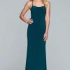Formal Gowns Faviana - Lace Up Back Long Sheath Dress S10205 - 1 Pc Evergreen In Size 0 Available