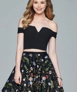 Cocktail Dresses Faviana - Off-Shoulder Cocktail Dress S8080