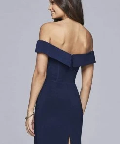 Cocktail Dresses Faviana Off The Shoulder Jersey Cocktail Dress S10162 - 1 Pc Bordeaux In Size 4 Available