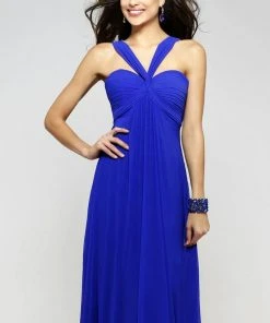 Formal Gowns Faviana - Ruched Mesh Empire Evening Dress 7672