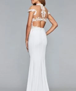 Faviana - S10004 Embroidered Illusion High Sheath Dress 16 Faviana - S10004 Embroidered Illusion High Sheath Dress