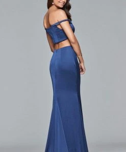 Formal Gowns Faviana - S10010 Off-Shoulder Matte Satin Sheath Gown 6 Formal Gowns Faviana - S10010 Off-Shoulder Matte Satin Sheath Gown