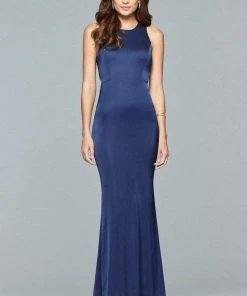 Formal Gowns Faviana - S10011 Matte Satin Cutout Sheath Gown