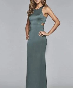Formal Gowns Faviana - S10011 Matte Satin Cutout Sheath Gown 14 Formal Gowns Faviana - S10011 Matte Satin Cutout Sheath Gown