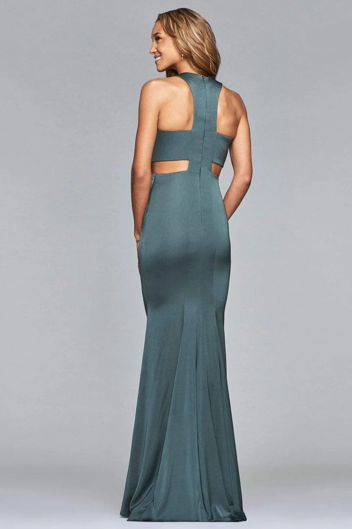 Formal Gowns Faviana - S10011 Matte Satin Cutout Sheath Gown 9 Formal Gowns Faviana - S10011 Matte Satin Cutout Sheath Gown