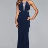 Formal Gowns Faviana - S10069 Lavish Halter Beaded Evening Gown