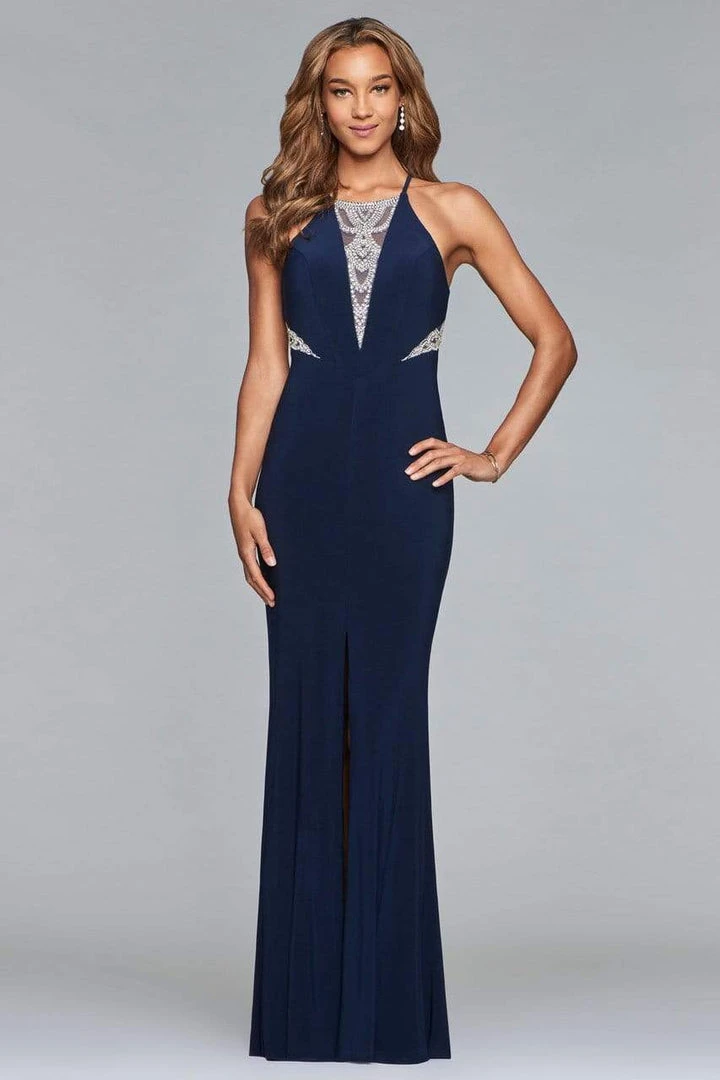 Formal Gowns Faviana - S10069 Lavish Halter Beaded Evening Gown 3 Formal Gowns Faviana - S10069 Lavish Halter Beaded Evening Gown