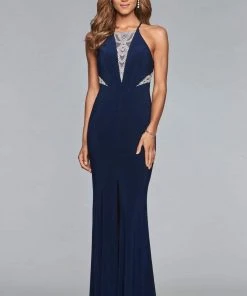 Formal Gowns Faviana - S10069 Lavish Halter Beaded Evening Gown 7 Formal Gowns Faviana - S10069 Lavish Halter Beaded Evening Gown