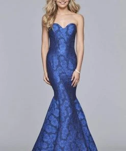 Faviana - S10118 Strapless Sweetheart Jacquard Mermaid Dress Formal Gowns