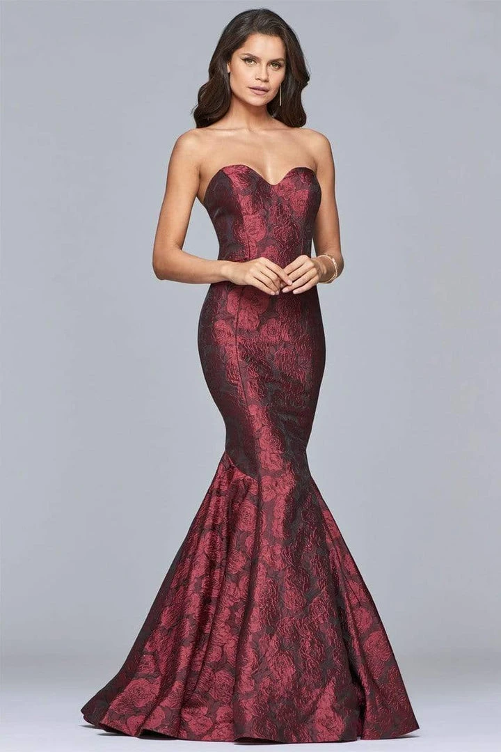 Faviana - S10118 Strapless Sweetheart Jacquard Mermaid Dress Formal Gowns 6 Faviana - S10118 Strapless Sweetheart Jacquard Mermaid Dress Formal Gowns
